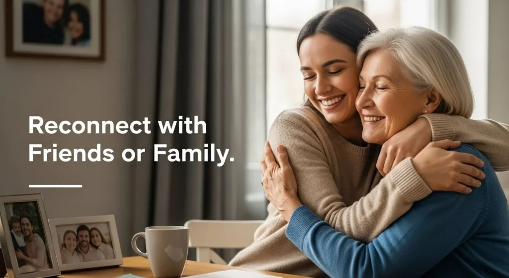 Reconnect with friends or family